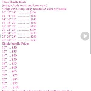 Hair extensions- Brazilian Bundles